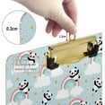 thumbnail image 4 of FMSHPON Rainbow Panda Stars Clipboard Hardboard Wood Nursing Clip Board and Pull for Standard A4 Letter 13x9 inches, 4 of 5