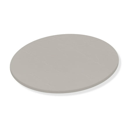 

The Furniture King Lazy Susan 19 Round Grey Marble Vinyl Covered Custom Turntable for Dining Room Entertaining RV Patio Kitchen Picnic BBQ or Food Service