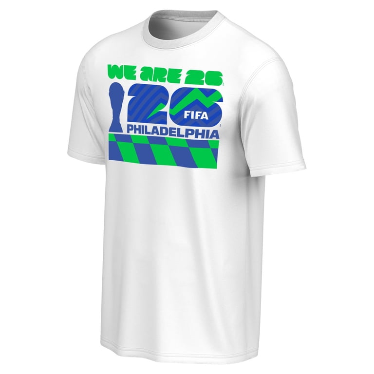 FIFA World Cup 2026 Men's White Host City Block Tee - Philadelphia