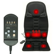 Body Massage Heated Seat Cushion 8 Mode 3 Intensity Back Massagers for Chair - Back Neck Pain Relief Massager Vibration Pad Car/Home