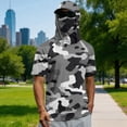 thumbnail image 2 of Men Summer Quick Dry Short Sleeve Hooded T Shirt with Face Cover Breathable Sun Protection Athletic Tops for Fishing Hiking Running Workout Outdoor Sports, 2 of 6