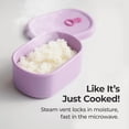 thumbnail image 4 of Premium Korean-Made Silicone Airtight Food Container with Steam Vent – , Leakproof, Microwave & Freezer Safe Meal Prep. & Leftovers Storage (Violet, 4p Multi-Size Set), 4 of 8