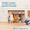 thumbnail image 4 of ECR4Kids Streamline 5-Section Toddler Coat Locker and 5 Scoop Front Bins, Cubby Storage, Natural, 4 of 9