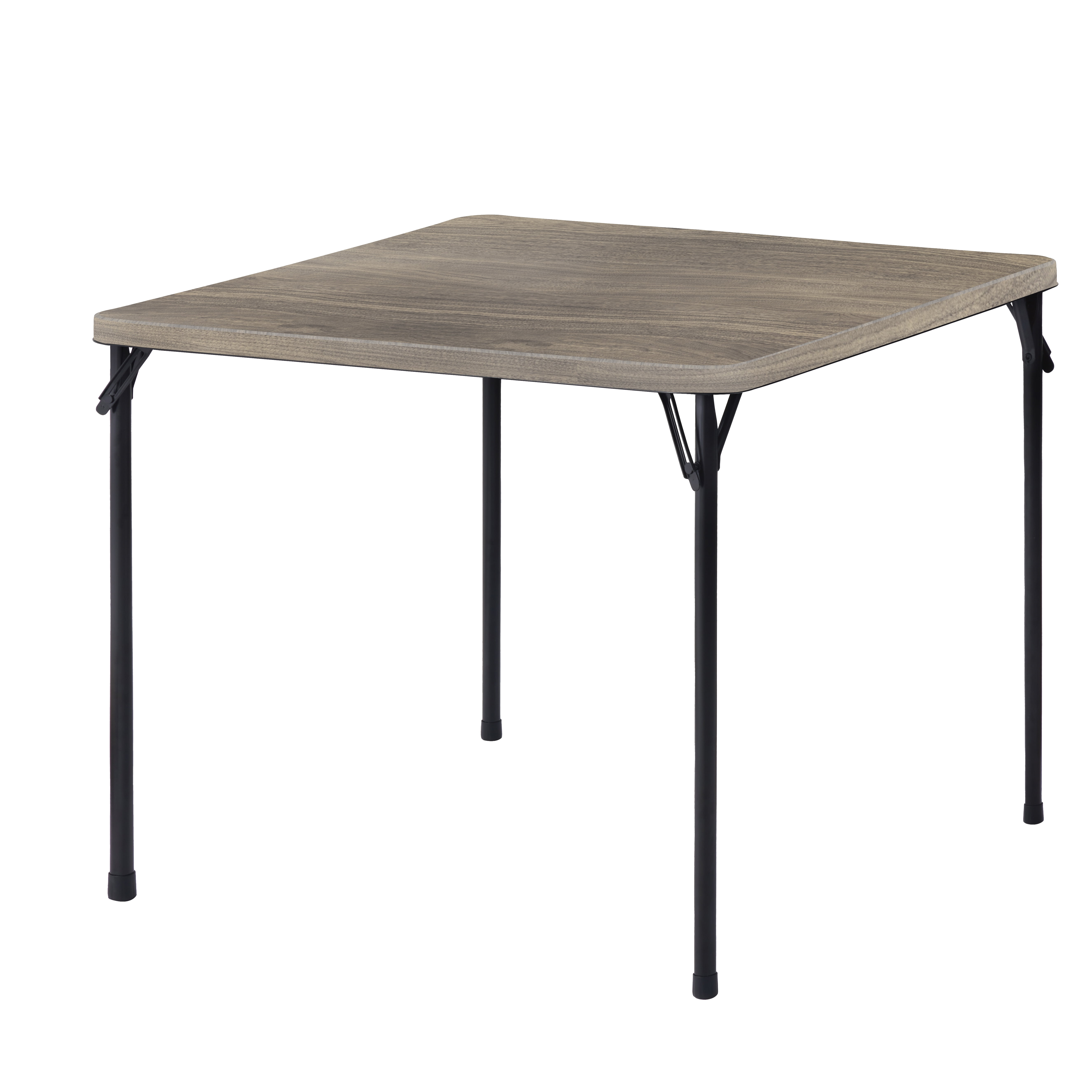 (2 pack) Mainstays Folding Card Table, 34 in Square, Rustic Oak Walnut