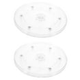 thumbnail image 5 of 4 Pcs Display Shelves Clear Display Stand Rotating Show Rack Kitchen Storage Organizer Tray Makeup Base Rotating Storage Rack Kitchen Spice Holder Turntable Spice Rack, 5 of 6
