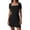 Black, variant on Solid Color Tight Square Collar Short Sleeve A Word Solid Color Dress Woman Juniors Summer Dresses