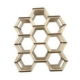 thumbnail image 3 of oshhni Honeycomb Shape Shelf 9 Storage Panes Wooden Storage Rack for Figures Plants 36cmx30cmx10cm, 3 of 9