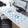 thumbnail image 2 of Make Your Desk Stand Out with Our Pastel Checkered Desk Mat - Aesthetic Office Decor, Extra Large Mouse Pad, Laptop Pad, Game Mat, Measures 31.5x11.8in., 2 of 7