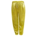 thumbnail image 5 of newwalpole Cargo Pants for Girls Hip Hop Glitter Pants Dancing Shiny Pants Streetwear Gold for Size 4-5 Years, 5 of 7