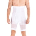 thumbnail image 3 of Men's Hi-waist Slimming Tummy Abs Shaper with Boxer Brief Thigh Slimmer Workout Stretch Shapewear Shorts White, 3 of 8