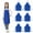 Blue, variant on Toptie 6 Pack Kids Aprons with Pocket & Adjustable Strap, Child Chef Bib Apron for Kitchen Cooking Baking Painting-Grid-S