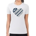 thumbnail image 4 of Women's G-III 4Her by Carl Banks  White New York Yankees Super-Slim Fit Lightweight Heart Graphic T-Shirt, 4 of 5