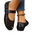 thumbnail image 6 of Willtoo Mary Jane Shoes Women, Hollow Flats for Women, Ballet Flats Shoes Round Toe Mary Jane Flats, Ankle Strap Spring Summer Shoes Dressy Comfortable, 6 of 7