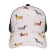 thumbnail image 2 of Picia Dachshund Dog Puppy Pattern Trucker Hat,Baseball Cap,Sun Protection Cap,Stylish Headwear,Leisure Cap,Outdoor Sports Cap, 2 of 7