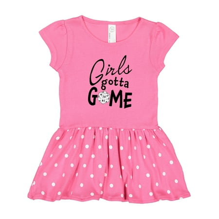 

Inktastic Girls Gotta Game- Twenty Sider Gift Toddler Girl Dress