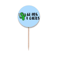 thumbnail image 1 of Go Hug A Cactus Art Deco  Fashion Toothpick Flags Round Labels Party Decoration, 1 of 3