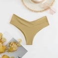 thumbnail image 2 of Bas de Bikini Échancré pour Femmes - Bas de Maillot de Bain Taille Haute Croisé, 2 of 3
