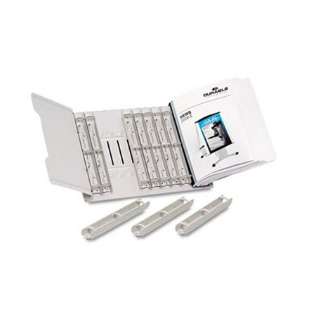 - Durable 12-section Desktop Catalog Rack