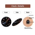 thumbnail image 6 of 10-Inch Silent Wooden Wall Clock, " Colorful Splashing Water Clock Art Abstract Painting Home Decor "  Silent Non-Ticking Clock, Battery Operated (AA Batteries Not Included), Artistic Home Decor, 6 of 8