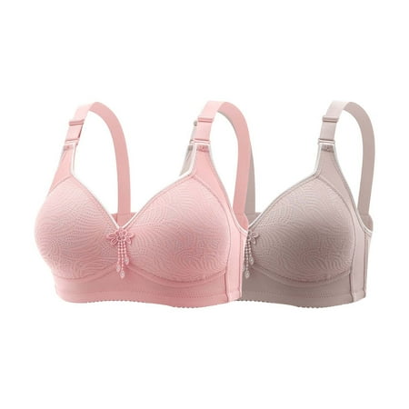 HCURIBAD Wireless Bras  Clearance! Bras for Women Full Coverage Underwire Bras Plus Size Bra without Ring Everyday Bra  Push up Bra  Backless Bra  Bras for Women Khaki B