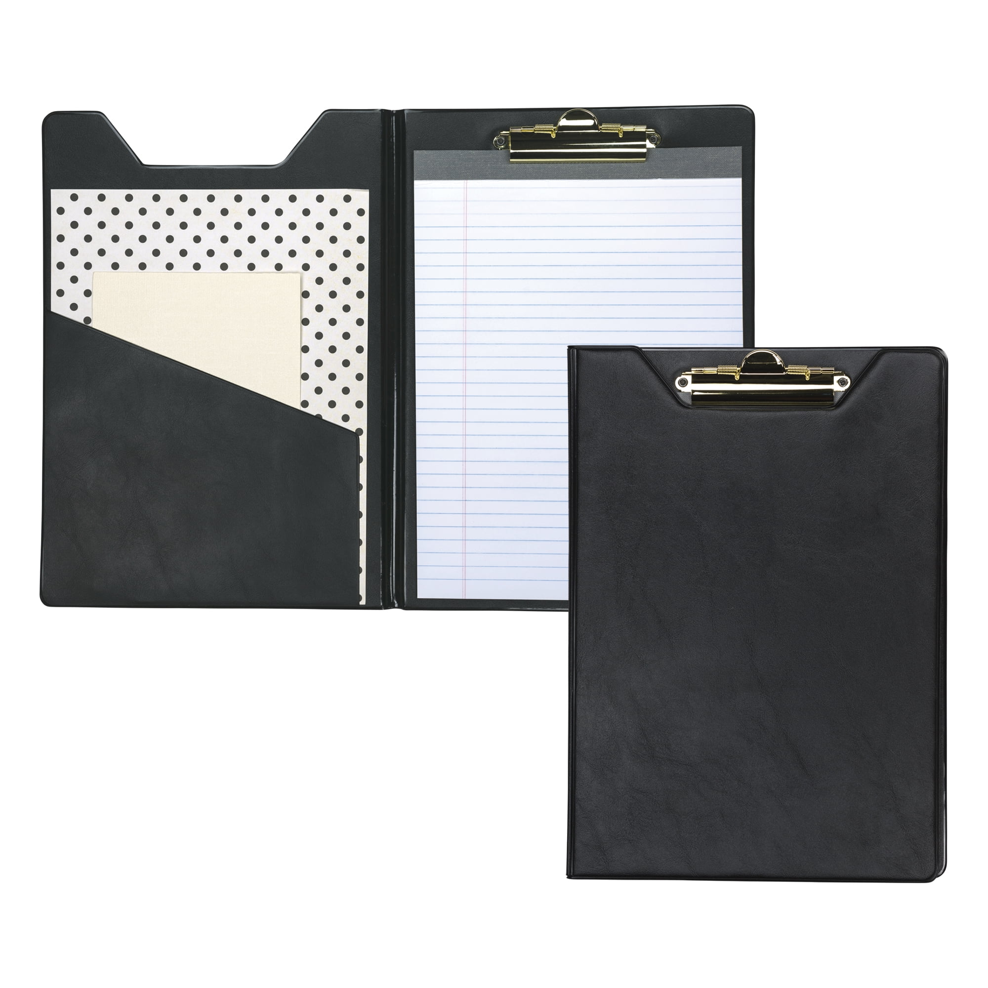 Samsill Clipboard Padfolio, Portfolio, 8.5" x 11" Writing Pad, Black