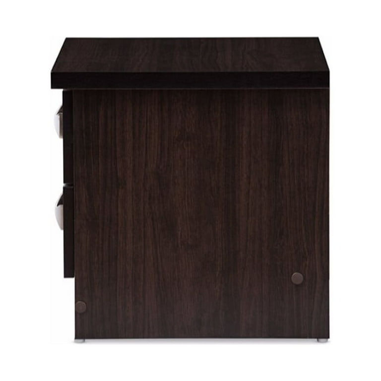 Baxton Studio Colburn Modern and Contemporary 2-Drawer Dark Brown Finish Wood Storage Nightstand Bedside Table Baxton Studio Colburn Modern and Contemporary 2-Drawer Dark Brown Finish Wood Storage Nightstand Bedside Table
