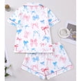 thumbnail image 5 of Censtreet Womens Pajamas Set 2 Pack Button Down Summer Sleepwear Short Sleeve Comfy Pjs Loungewear Set, 5 of 8