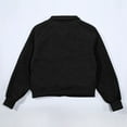 thumbnail image 5 of Boys Sweatshirts Long Sleeve Zipper Black Sweatshirt Kids Crew Neck Cute Pullover Relaxed Fit Tops Warm Fall Winter Clothes Little Girl Clothes13-14 Years Boys Girls Fashion, 5 of 5