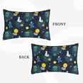 thumbnail image 4 of Naloa Space and Animals Pillowcase, Throw Pillowcase, Wrinkle-Free, Stain-Resistant with Hidden Zipper for Bedroom Sofa - 20"x30", 4 of 9