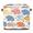 Multicolor 1, variant on CURLYOOT 13 x 13 Inch Cube Storage Bin, Lovely Dog Fabric Storage Cube Baskets, Closet Shelves Foldable Bins with Leather Handles for Home Organizer