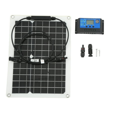 

Solar Panel Monocrystal Solar Cell Panel Controller Kit 30W 18V Output for Automobile Houseboat