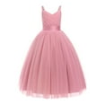 thumbnail image 2 of Kids PinkDresses for Girls Ruffle Sleeveless Toddler Tulle Dress Sun Dresses Girls Dresses Size 6-8 Years, 2 of 3