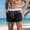 Black, variant on WIZUTIZ Men's Stretch Swim Trunks Water Repellent Elastic Waist Quick Dry Summer Solid Beach Travel Swimming Shorts