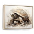 thumbnail image 2 of Designart "Simplistic Turtle I" Animals Turtle Floater Framed Wall Art Living Room, 2 of 5