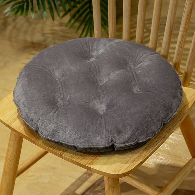 Nvzi Cojín de asiento para jardín, patio, hogar, cocina, oficina, grueso y cómodo, gris, 16 x 16 pulgadas