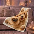 thumbnail image 6 of Adorable Poodle Portrait Floral Vines Playful Vignettes, Playful Pet Portrait Pattern, Warm Flannel Blanket for Living Room and Bedroom, Dog Lovers Just Because Gift, Pet Lover Home Decor, 6 of 9