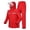 Red, variant on MDUKONU Unisex Red Rain Suit - Waterproof Jacket with Detachable Face Shield & Reflective Pants Red XXXXL