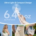 thumbnail image 5 of JISULIFE Mini Portable Fan, 3 In 1 Handheld Fan with 4500 mAh [20-37 Working Hours], USB Rechargeable with Power Bank, Flashlight, Foldable Pocket Fan for Travel, Makeup, Gift for Women -White, 5 of 9
