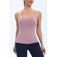 thumbnail image 7 of RUNNING GIRL Yoga Tank Tops for Women Built in Shelf Bra Strappy Back Activewear Workout Compression Tops, 7 of 7