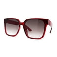 thumbnail image 2 of Womens Slick Horn Rim Inset Lens Plastic Chic Sunglasses Red Smoke, 2 of 5