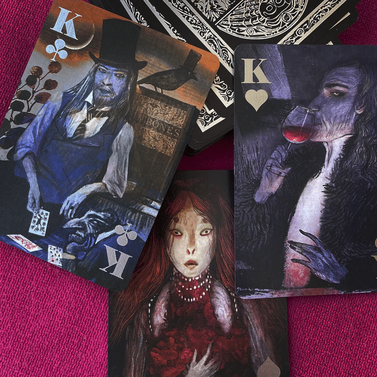 Bag of Bones Playing Cards - Premium Silver Edition by Artiphany John Littleboy