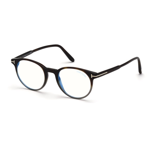 Eyeglasses Tom Ford FT 5695 -B 056 Shiny Grad. Havanatogrey Front W. Havana Temp