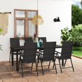 thumbnail image 1 of vidaXL 7 Piece Garden Dining Set Black, 1 of 5