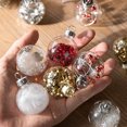 thumbnail image 5 of Juego de 6 bolas navideñas transparentes con lentejuelas de estrella, bolas de cristal para colgar en el árbol de Navidad, decoración para fiestas en el hogar y Año Nuevo, 5 of 5