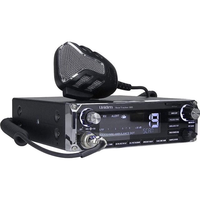 Radio CB Uniden BEARTRACKER 885 Hybrid con escáner de 40 canales