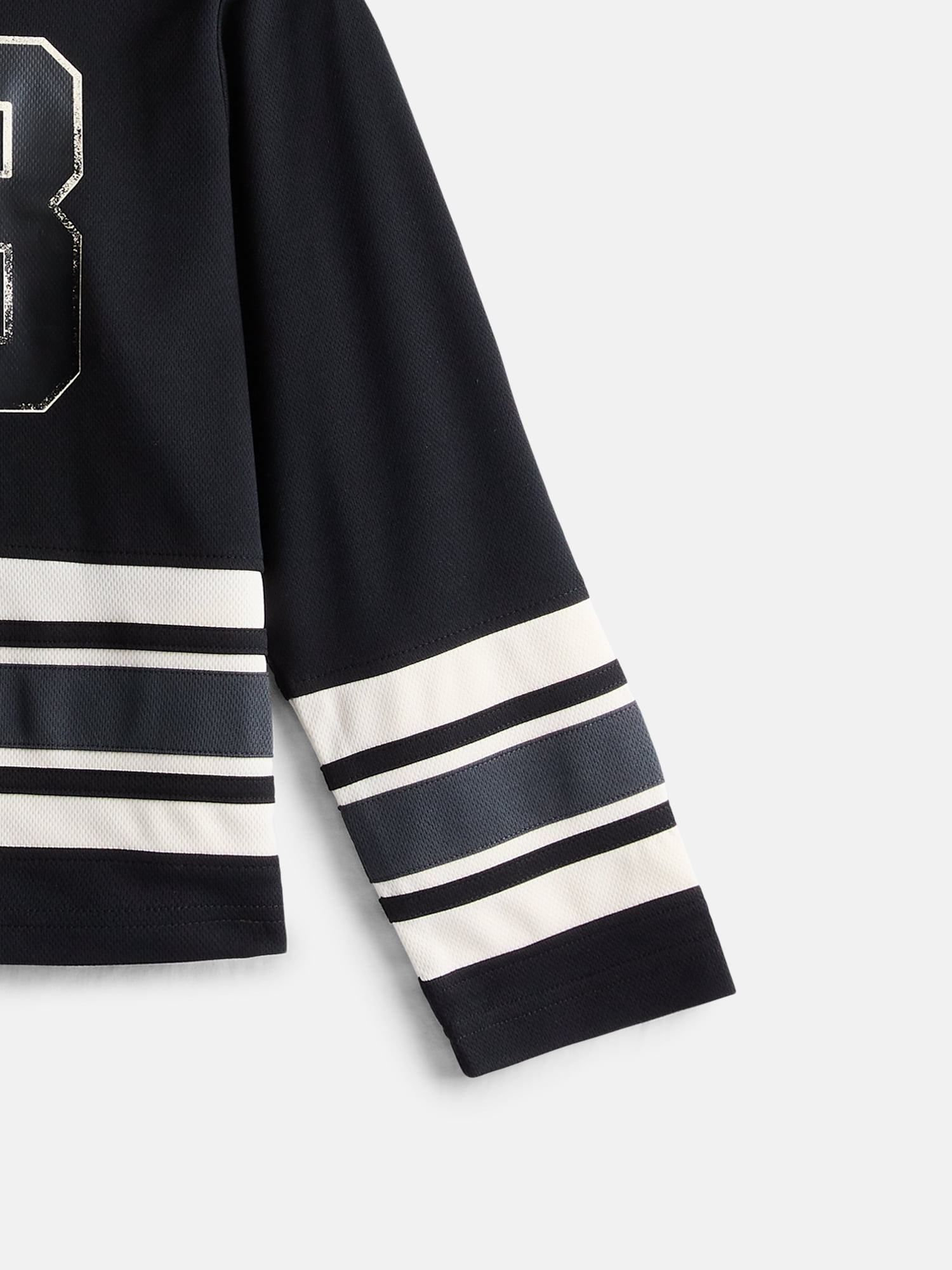 Wonder Nation Boys Hooded Hockey Jersey with Long Sleeves, Sizes 4-18