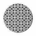 thumbnail image 1 of Geometric Mouse Pad for Computers, Monochrome Repeating Pattern Diagonal Squares with Vintage Inspirations, Round Non-Slip Thick Rubber Modern Mousepad, 8" Round, Charcoal Grey White, by Ambesonne, 1 of 2