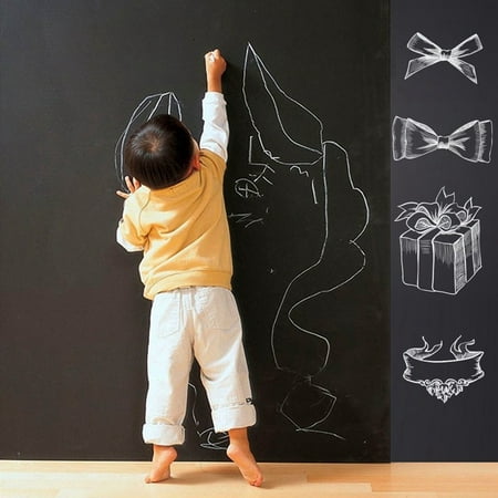 1Pcs 200 x 45/60cm Vinyl Blackboard Wall Stickers Removable Chalkboard Decal Roll Blackboard Wallpaper Contact Paper Self Adhesive Wall Sticker for Home