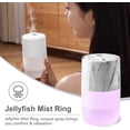 thumbnail image 5 of Queilt Mini Air Humidifier, 300ML Ultrasonic Humidifier Jellyfish Smoke Ring, USB Rechargeable Humidifier with 7 Multicolor LEDs for Car, Travel, Bedroom (White), 5 of 5