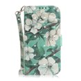 thumbnail image 1 of Étui pour iPhone 13 Pro Max, Étui Portefeuille à Rabat Magnétique à Motif 3D avec Sangle - Orchidée, 1 of 5
